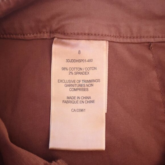 NWT Denver Hayes Ladies Rust Mid Rise Straight Crop Pants - Picture 5 of 14